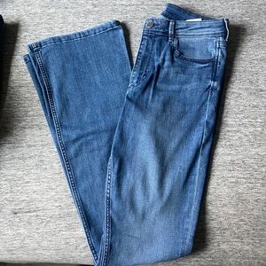 Women’s mini-flare blue jeans
